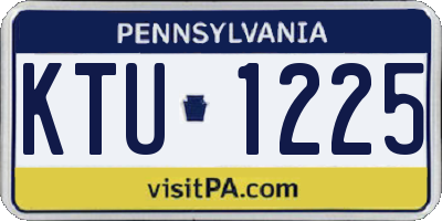 PA license plate KTU1225