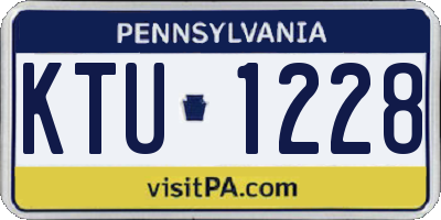 PA license plate KTU1228