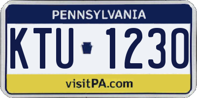 PA license plate KTU1230