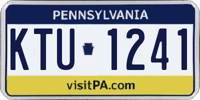 PA license plate KTU1241