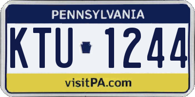 PA license plate KTU1244