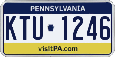 PA license plate KTU1246