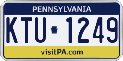 PA license plate KTU1249