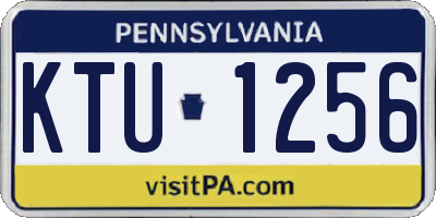 PA license plate KTU1256