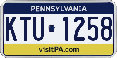 PA license plate KTU1258