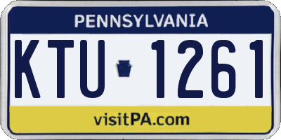 PA license plate KTU1261