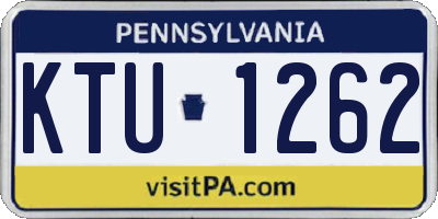 PA license plate KTU1262