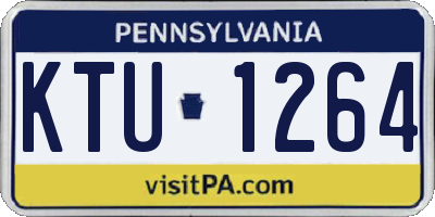 PA license plate KTU1264