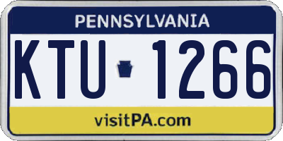 PA license plate KTU1266