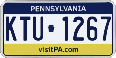 PA license plate KTU1267