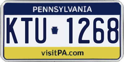 PA license plate KTU1268