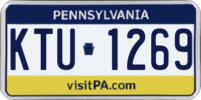 PA license plate KTU1269