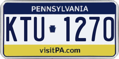 PA license plate KTU1270