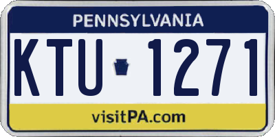 PA license plate KTU1271