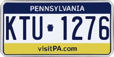 PA license plate KTU1276