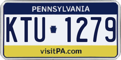 PA license plate KTU1279
