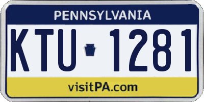 PA license plate KTU1281