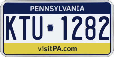 PA license plate KTU1282