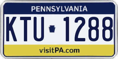 PA license plate KTU1288