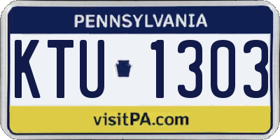 PA license plate KTU1303