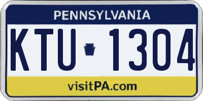 PA license plate KTU1304