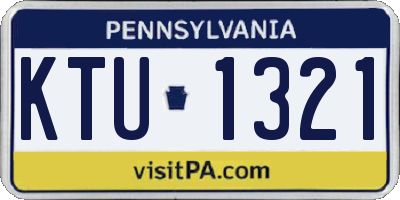 PA license plate KTU1321