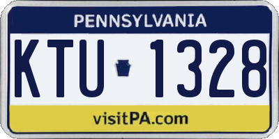 PA license plate KTU1328