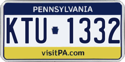 PA license plate KTU1332