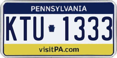PA license plate KTU1333