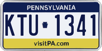 PA license plate KTU1341
