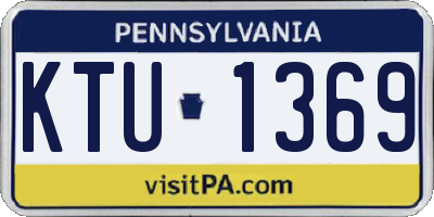 PA license plate KTU1369