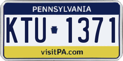PA license plate KTU1371