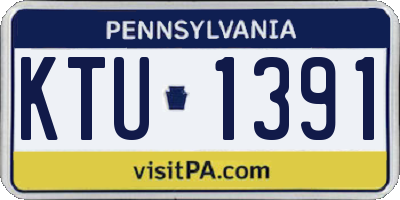 PA license plate KTU1391