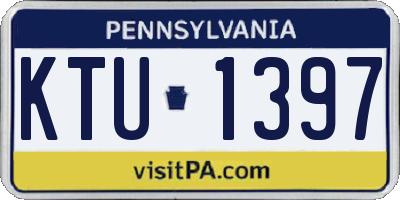 PA license plate KTU1397
