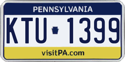 PA license plate KTU1399