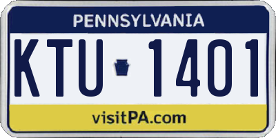 PA license plate KTU1401