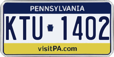 PA license plate KTU1402