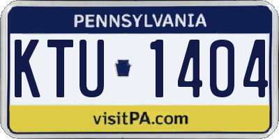 PA license plate KTU1404
