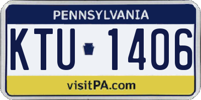 PA license plate KTU1406