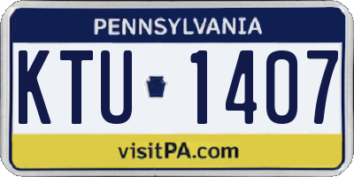 PA license plate KTU1407