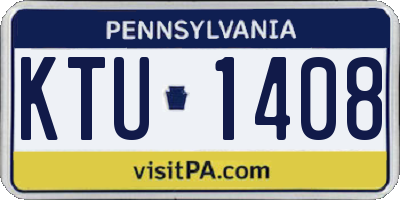 PA license plate KTU1408
