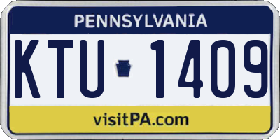 PA license plate KTU1409
