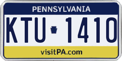 PA license plate KTU1410