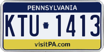 PA license plate KTU1413