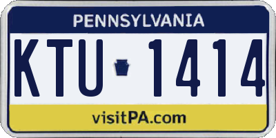 PA license plate KTU1414
