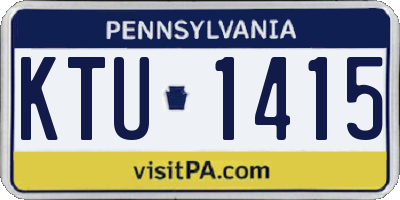 PA license plate KTU1415