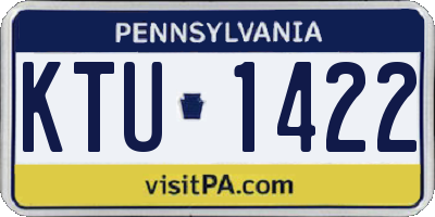 PA license plate KTU1422