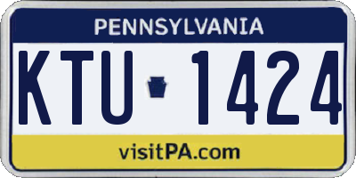 PA license plate KTU1424