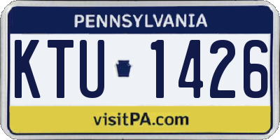 PA license plate KTU1426