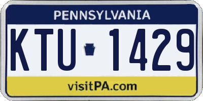 PA license plate KTU1429
